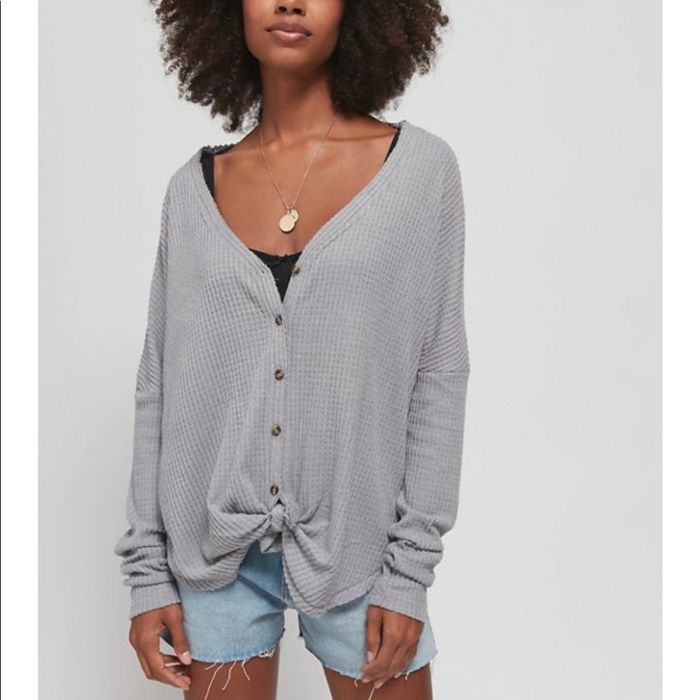 Urban Outfitters Oversized Thermal Button Up